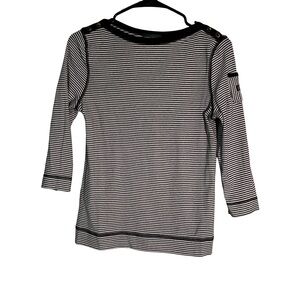 Ralph Lauren Black and White Striped Top